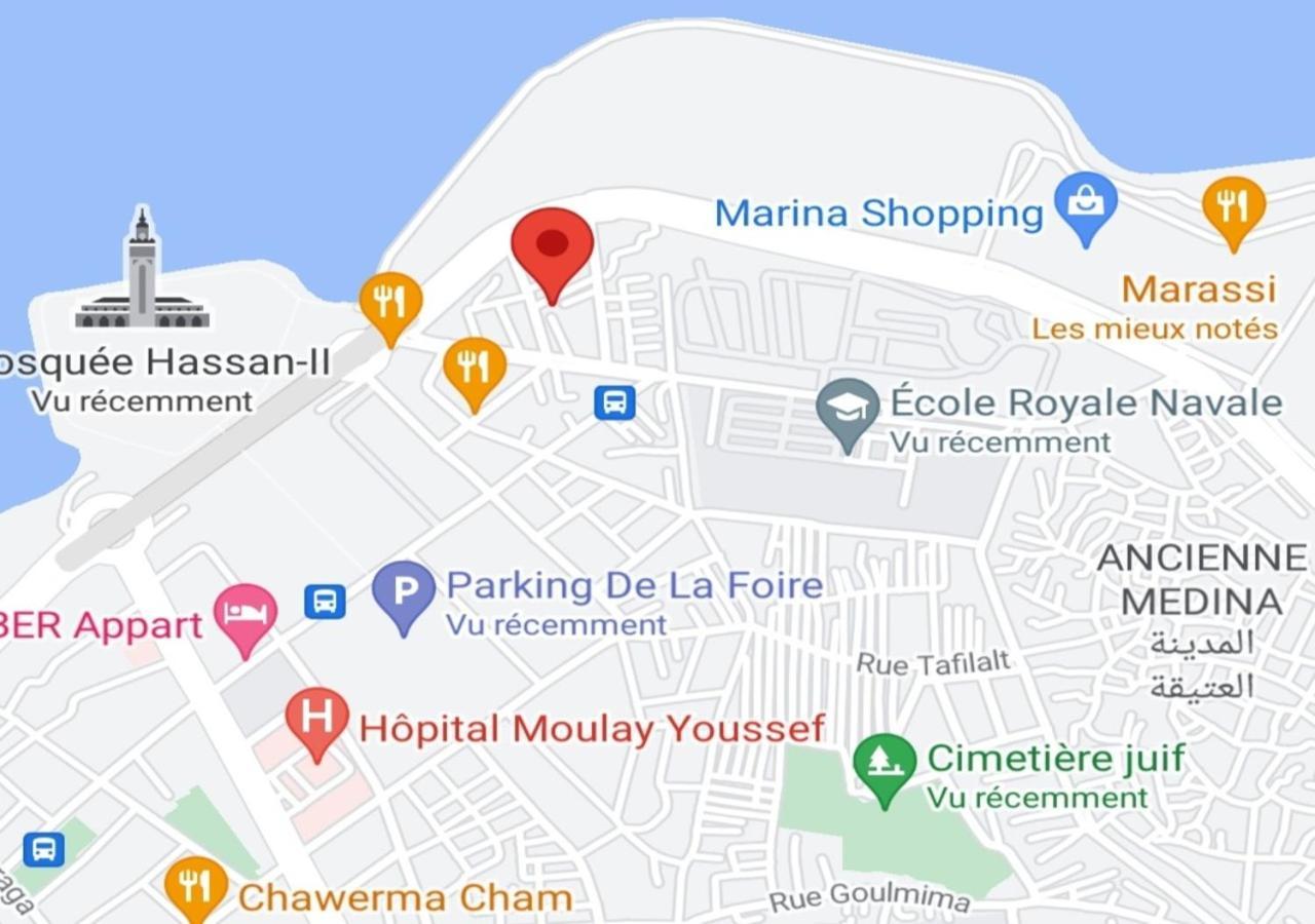 Modern Apartment Opposite The Hassan2 Mosque, Very Well Equipped And Stylish, 85 M2 With Gym And Direct Sea View With Underground Garage , Prohibits Unmarried Couples Of Arab Origin Казабланка Екстериор снимка